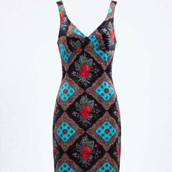 Betsy Johnson Sleeveless Maxi Dress Size Medium Vintage 1990 - Picture 2 of 13